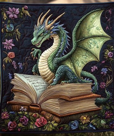 Dragon Lore Quilted Blanket