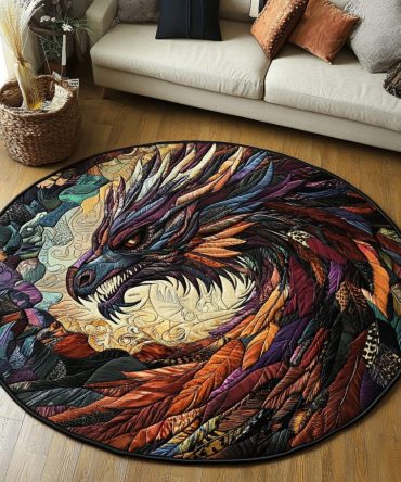 Dragon Lair Quilted Round Mat