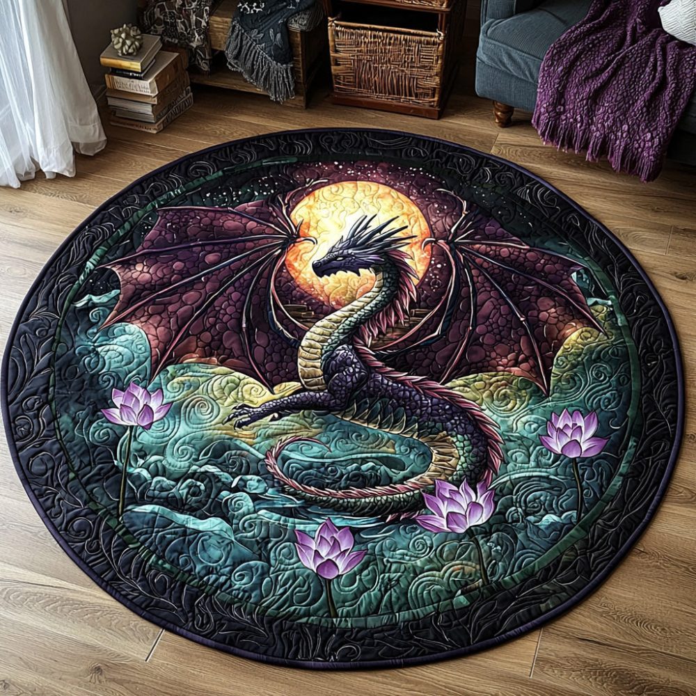 Dragon Light Quilted Round Mat