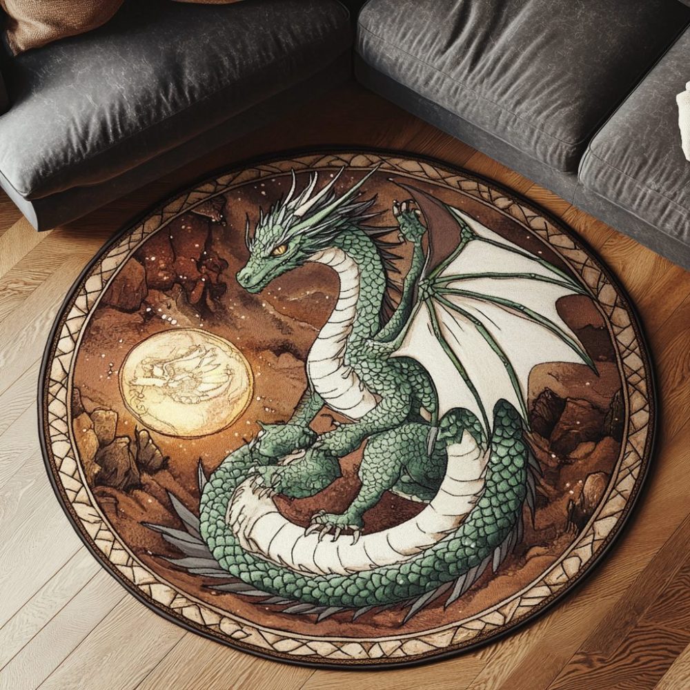 Dragon Realm Quilted Round Mat