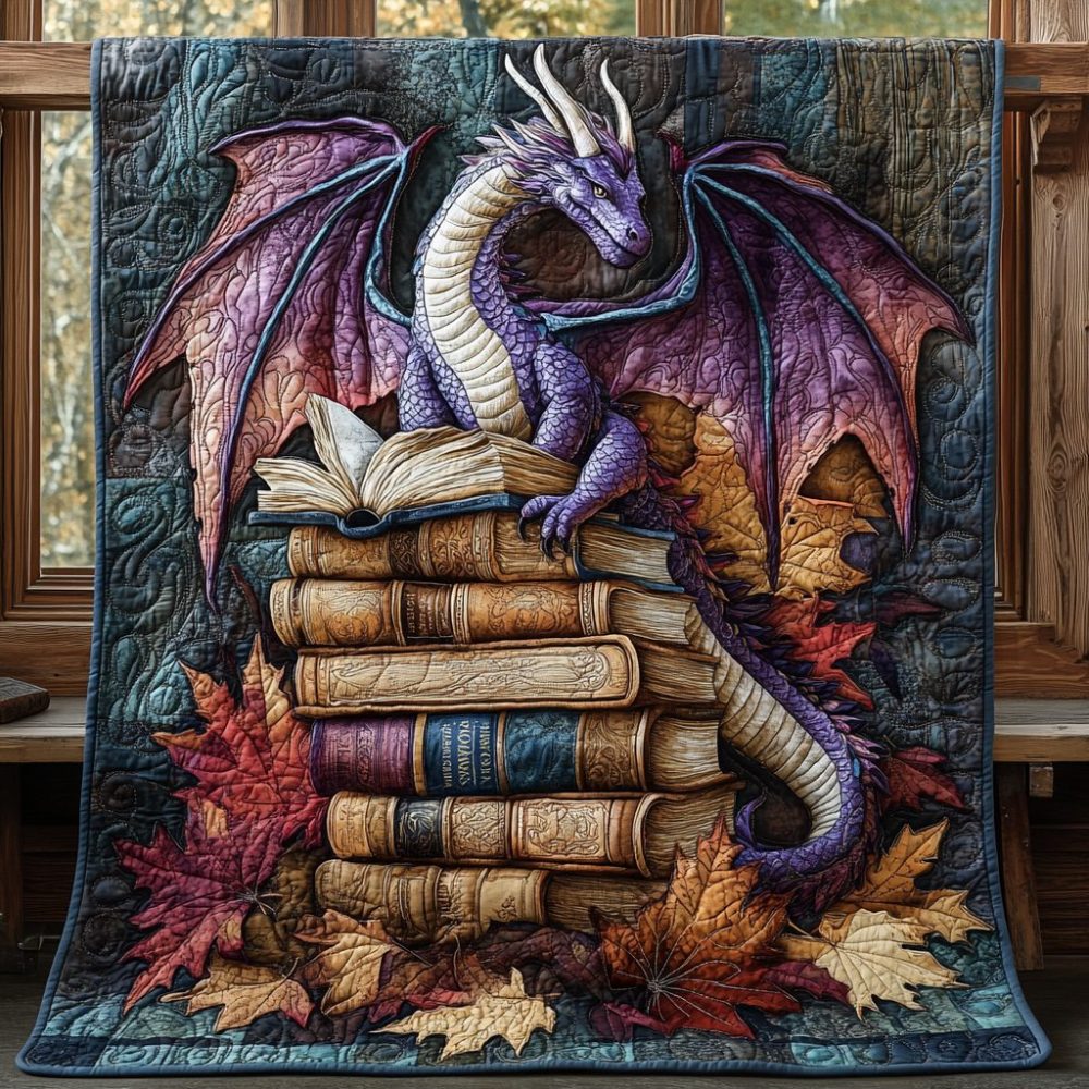 Dragon Rune Quilted Blanket