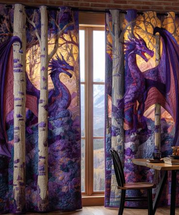 Dragon Scales Quilted Curtains