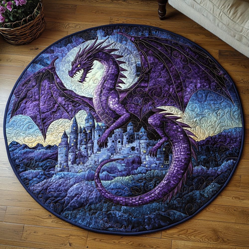 Dragon Song Quilted Round Mat