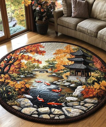 Dragon Stream Quilted Round Mat