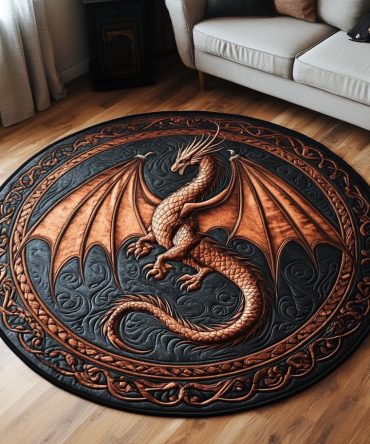 Dragon Watch Quilted Round Mat