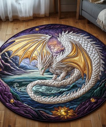 Dragonfire Halo Quilted Round Mat