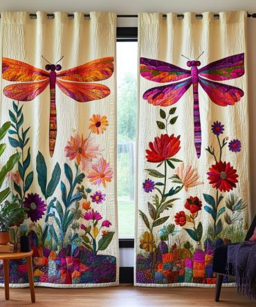 Dragonfly Dream Quilted Curtains