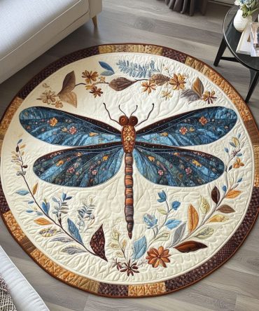 Dragonfly Glade Quilted Round Mat