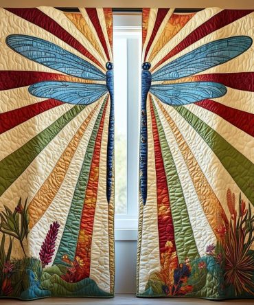 Dragonfly Spirit Quilted Curtains