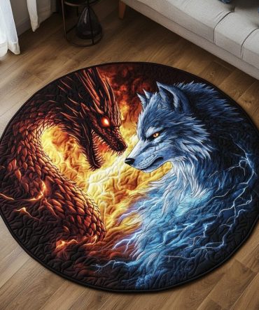 Dragonstar Ring Quilted Round Mat