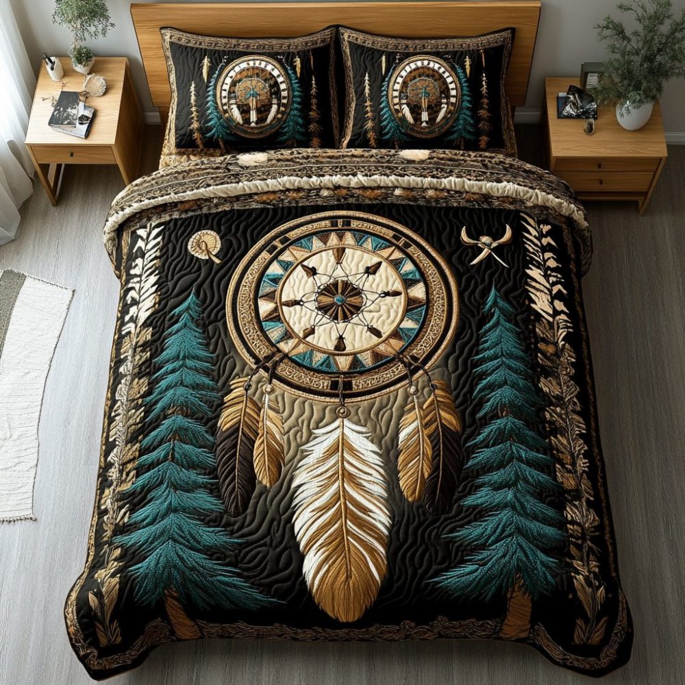 Dreamcatcher Essence 3-Piece Quilted Bedding Set