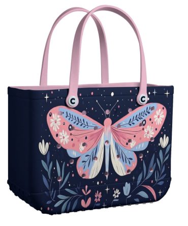 Bucket Tote Bag, Limited Edition Bogg Bag, Beach Bag Dreamy Moth