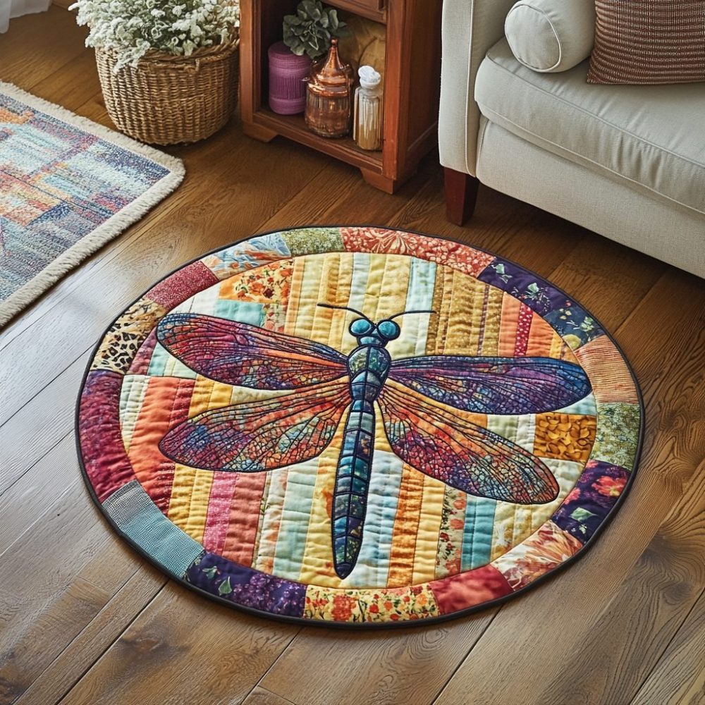 Dreamy Flight Quilted Round Mat