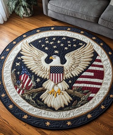 Eagle Glory Quilted Round Mat
