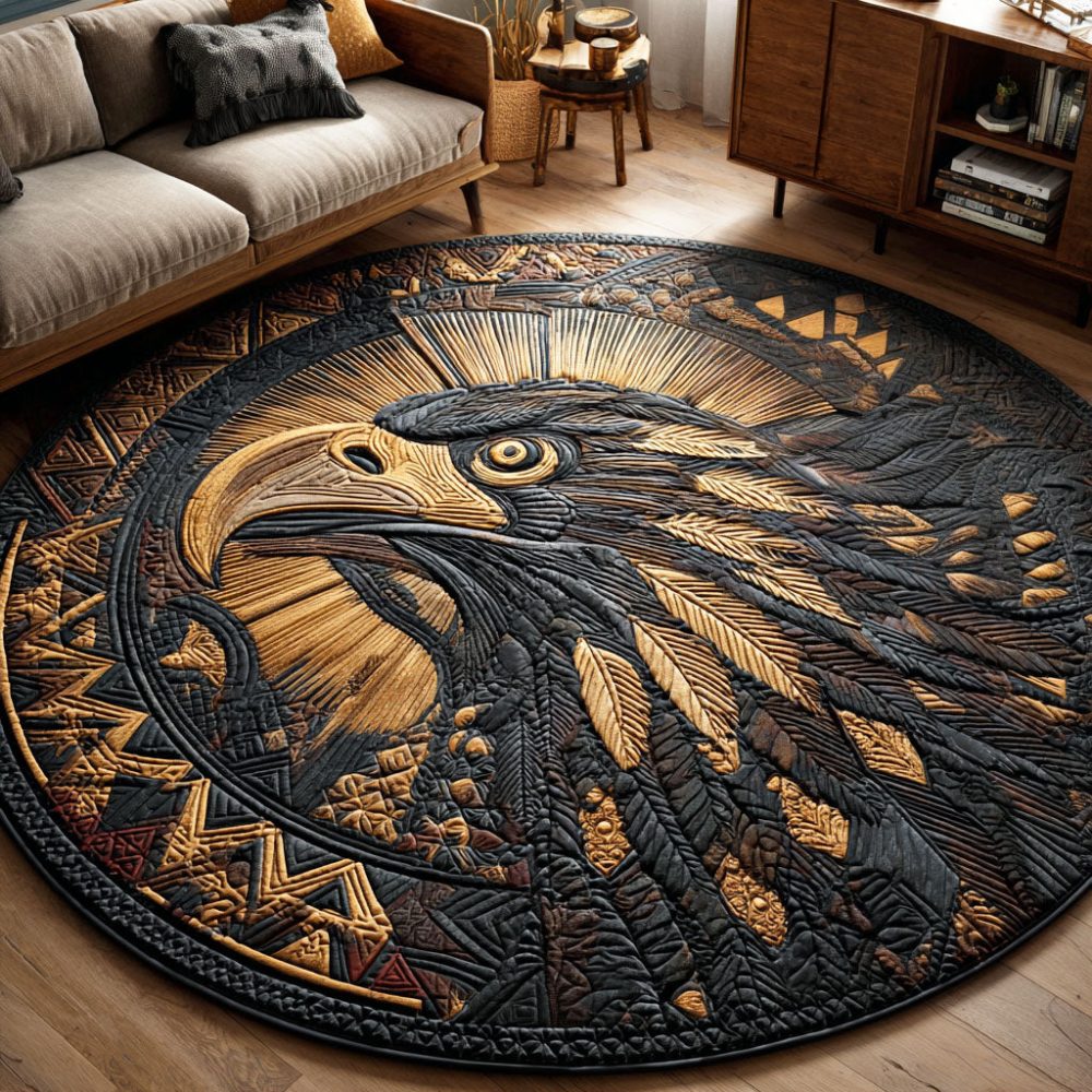 Eagle Spirit Quilted Round Mat