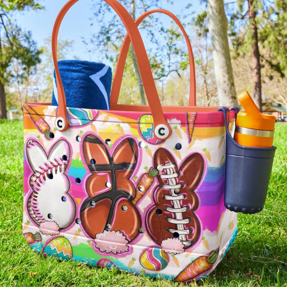 Bucket Tote Bag, Limited Edition Bogg Bag, Beach Bag Easter Sports - Image 2