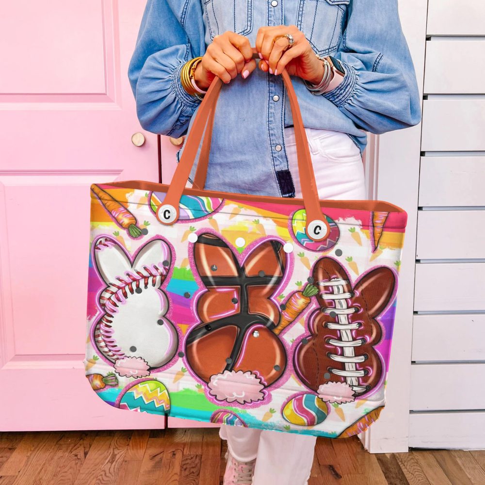 Bucket Tote Bag, Limited Edition Bogg Bag, Beach Bag Easter Sports - Image 5