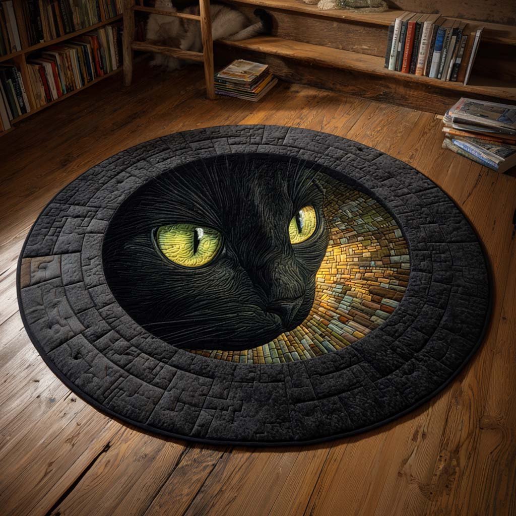 Eclipse Gaze Quilted Round Mat