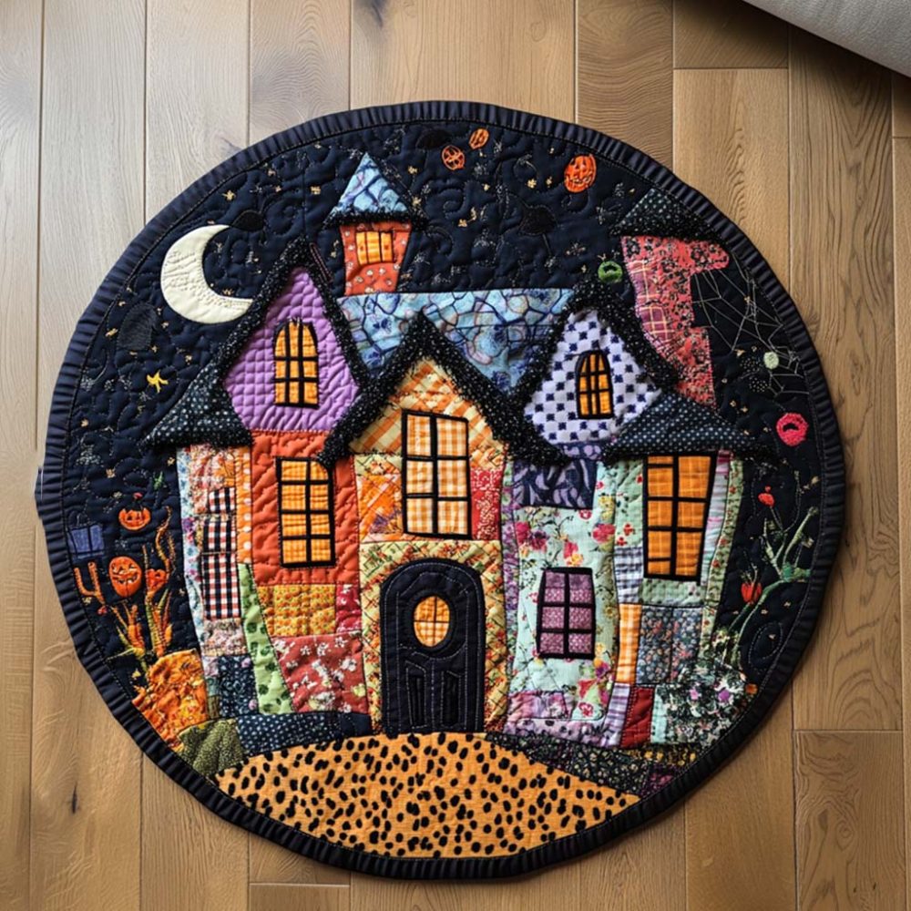 Eerie Night Quilted Round Mat