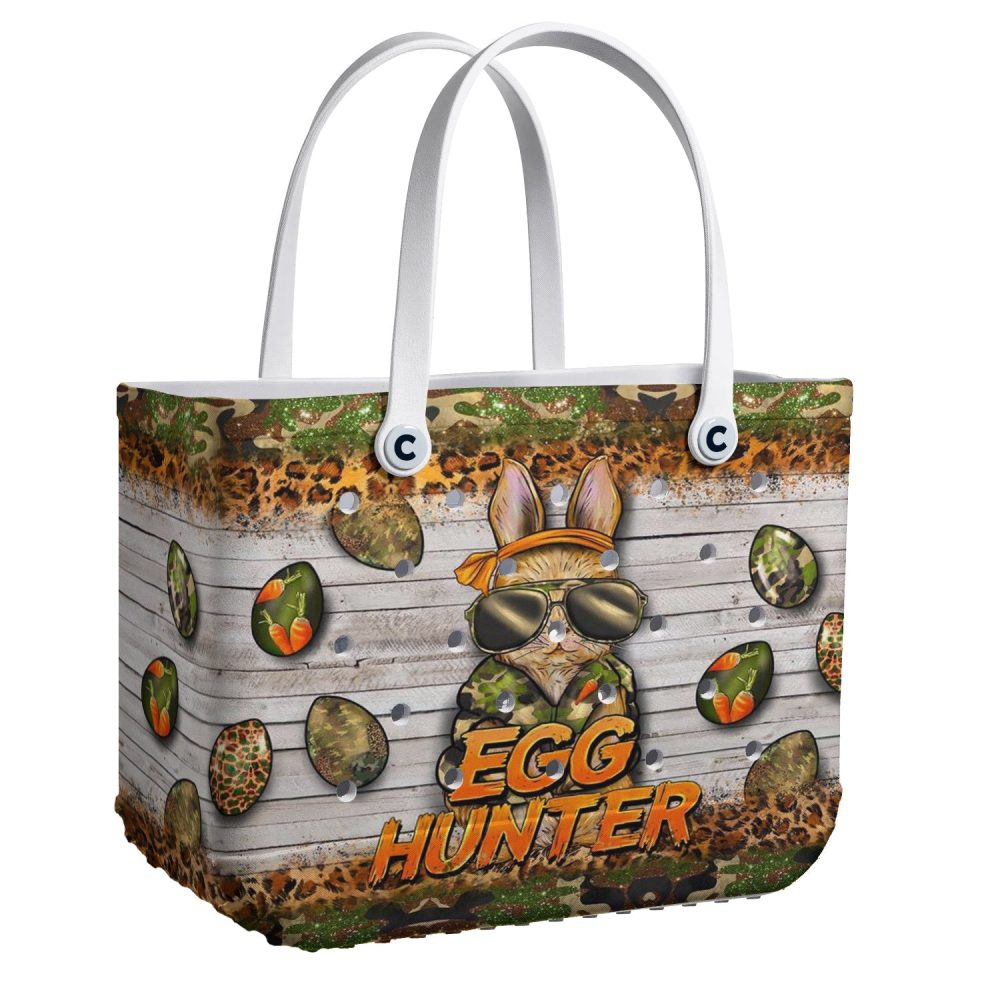 Trendy 'Egg Hunter' Tote Bag - Perfect For Easter Adventures & Everyday Style!