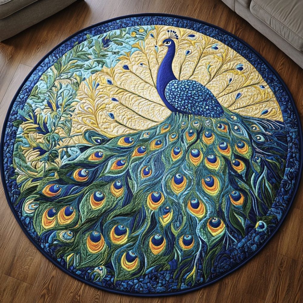 Elegant Strut Quilted Round Mat
