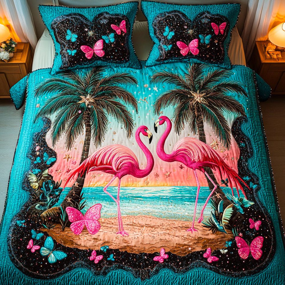 Elegant Wader 3-Piece Quilted Bedding Set