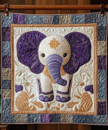 Elephant Dreams Quilted Blanket