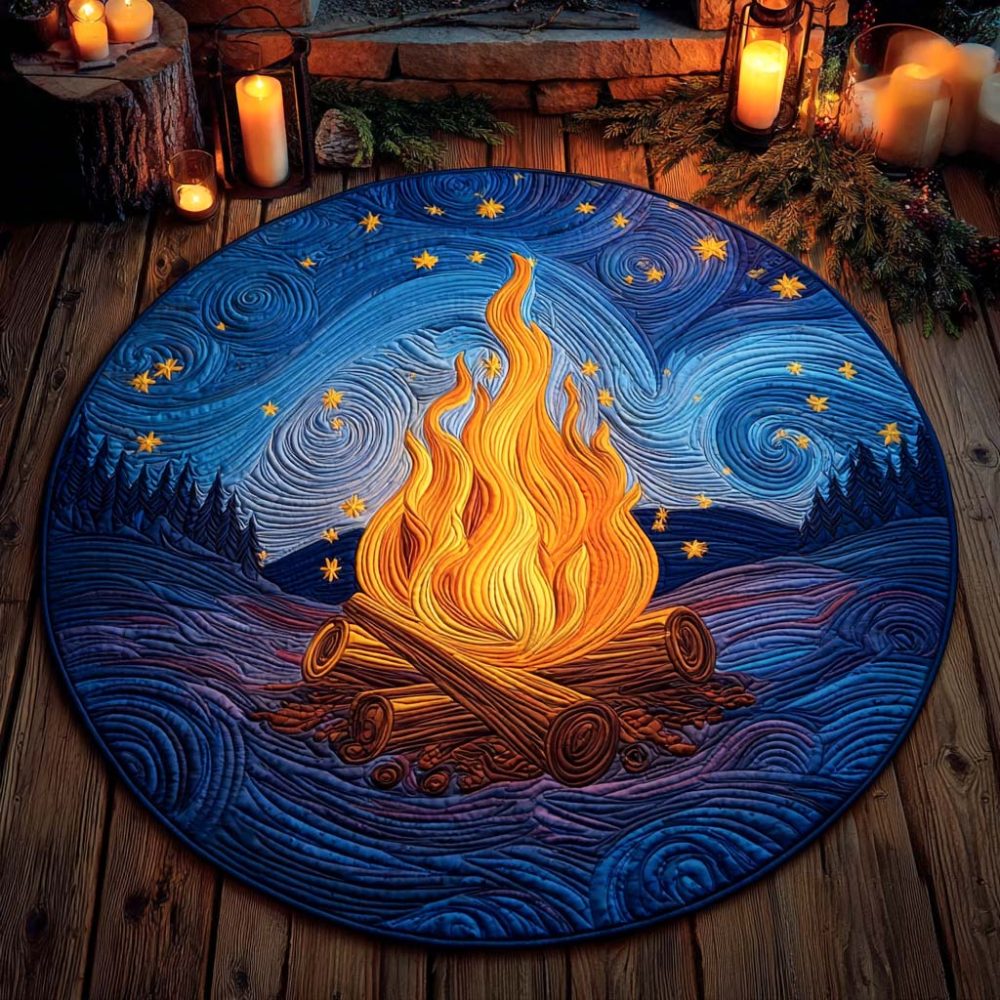 Ember Dreams Quilted Round Mat