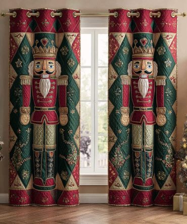 Emerald Brigade Quilted Curtains
