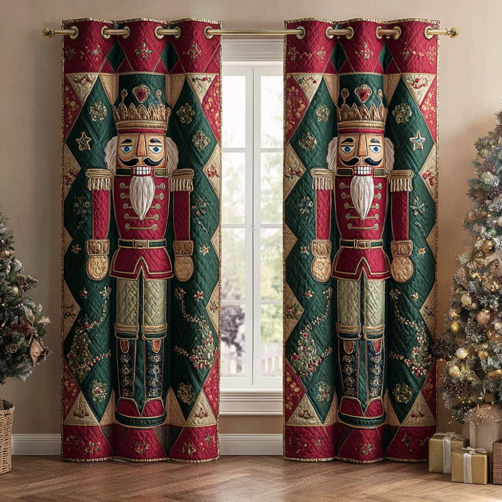 Emerald Brigade Quilted Curtains