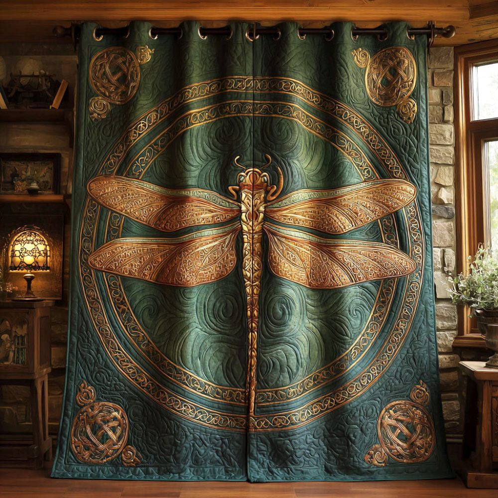 Emerald Flight Quilted Curtains
