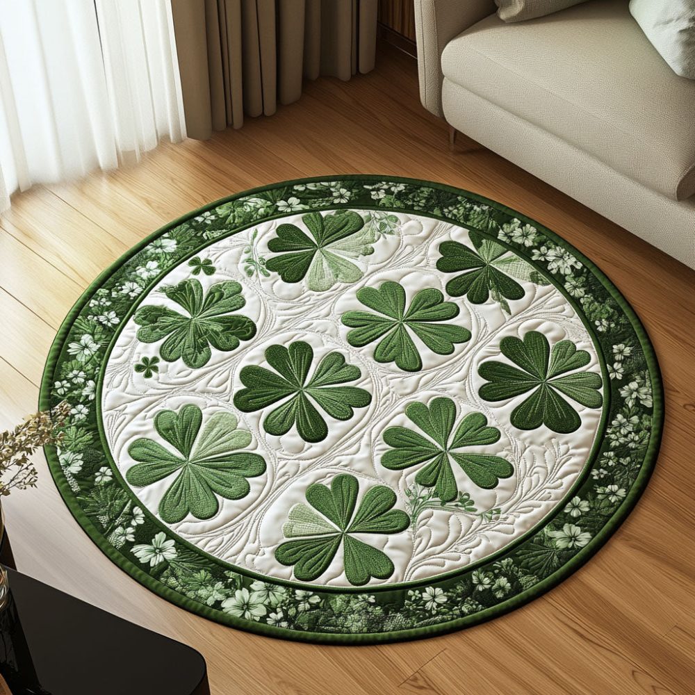 Emerald Wishes Quilted Round Mat