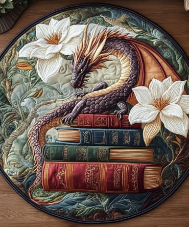 Enchanted Dragon Quilted Round Mat