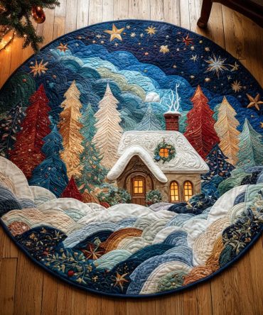 Enchanted Forest Lodge Quilted Round Mat