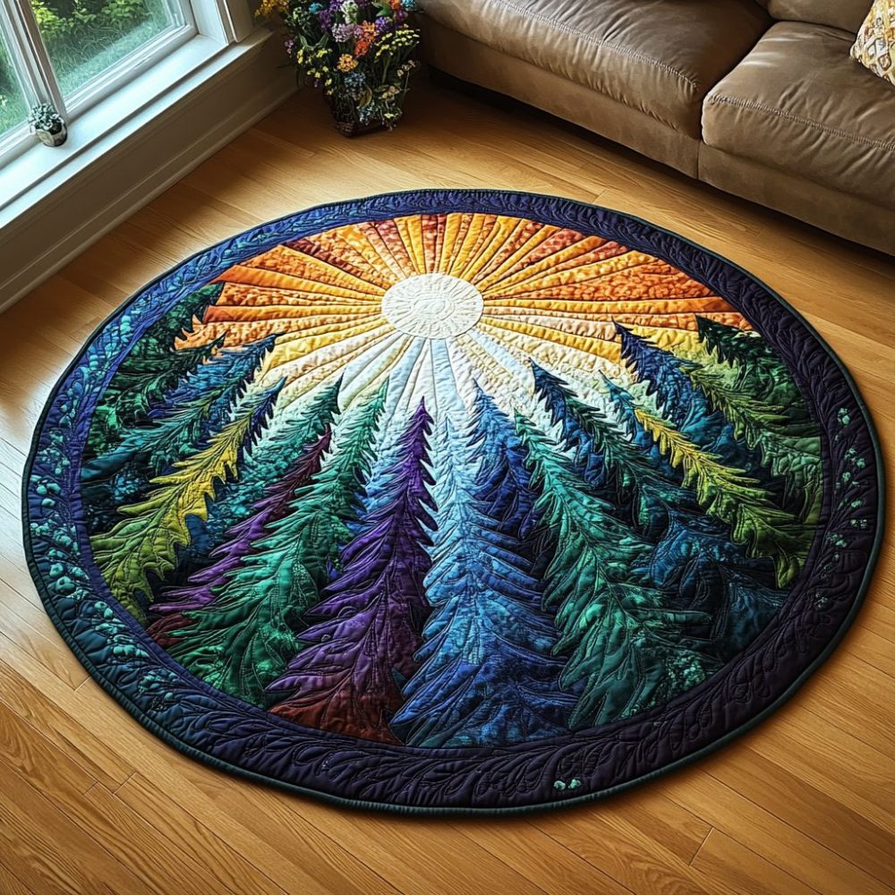 Enchanted Forest Quilted Round Mat
