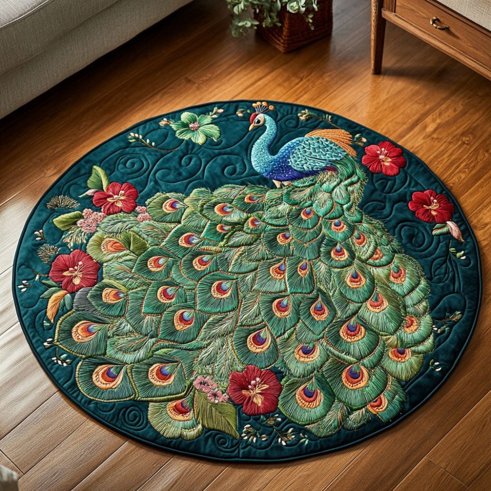Enchanted Garden Quilted Round Mat