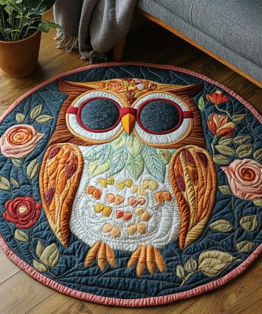 Enchanted Hoot Quilted Round Mat