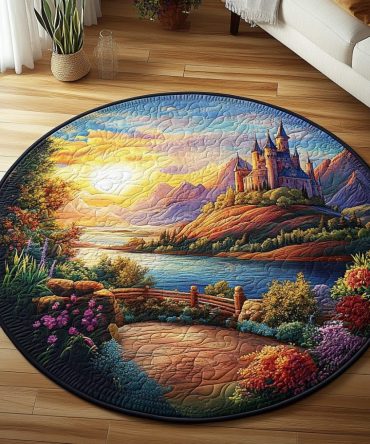 Enchanted Horizon Quilted Round Mat