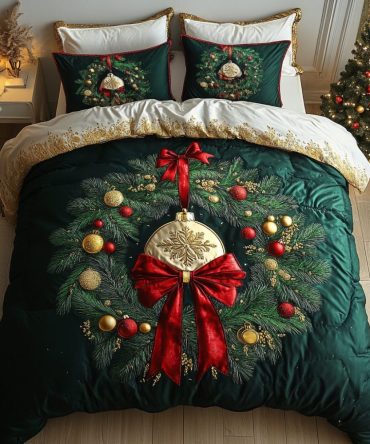 Enchanted Ornament Bliss 3-Piece Quilted Bedding Set