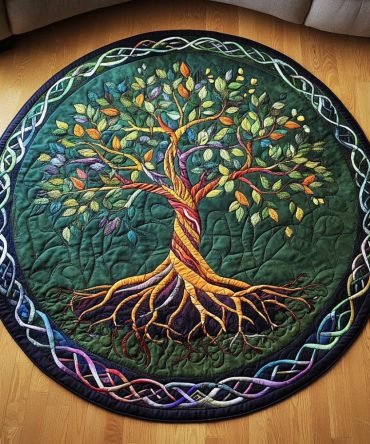 Enchanted Roots Quilted Round Mat