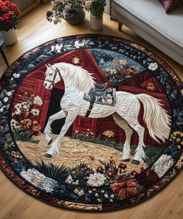 Equine Retreat Quilted Round Mat