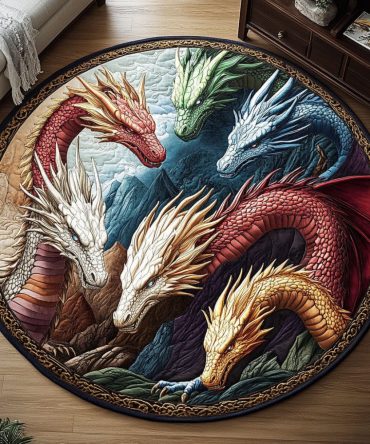 Eternal Flamekeeper Quilted Round Mat