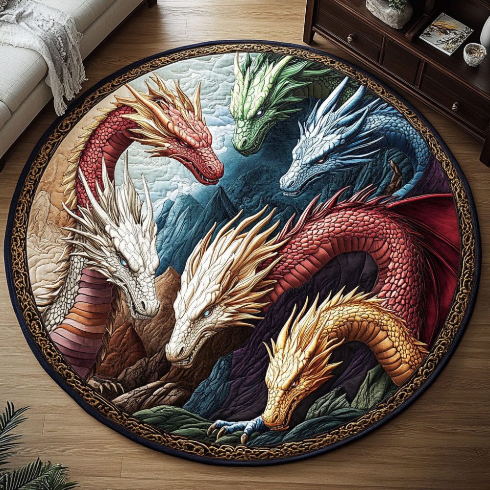 Eternal Flamekeeper Quilted Round Mat