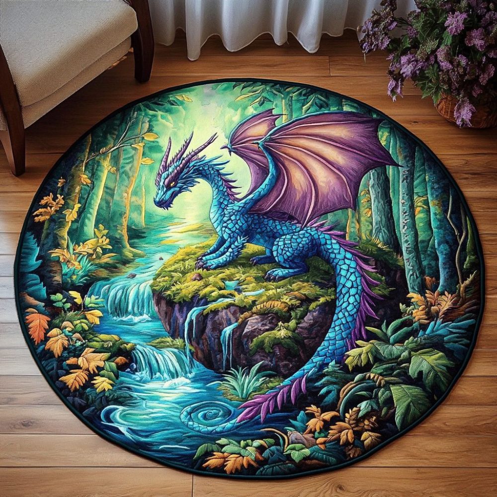 Eternal Guardian Quilted Round Mat