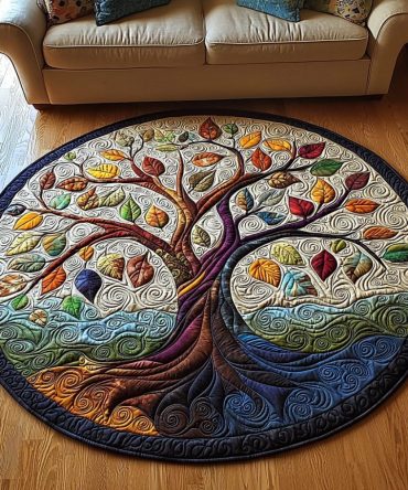 Eternal Roots Quilted Round Mat
