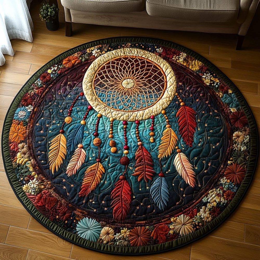 Ethereal Catcher Quilted Round Mat