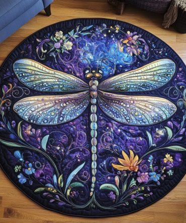 Ethereal Flutter Quilted Round Mat