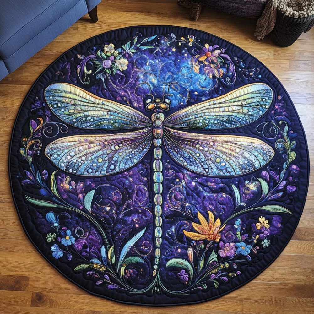 Ethereal Flutter Quilted Round Mat