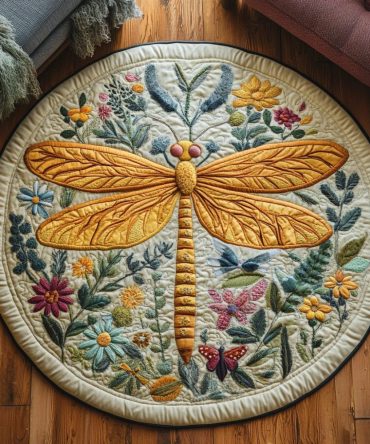 Ethereal Flutter Quilted Round Mat