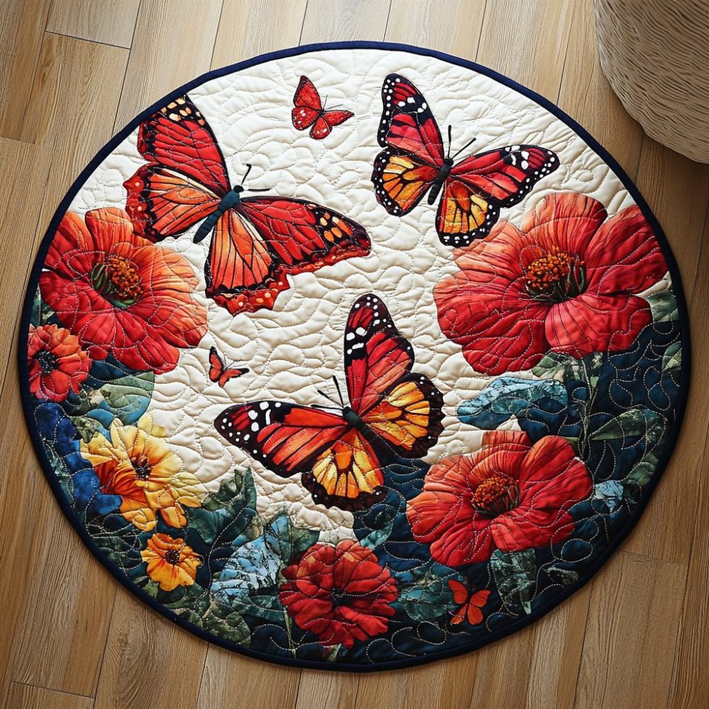 Ethereal Wings Quilted Round Mat